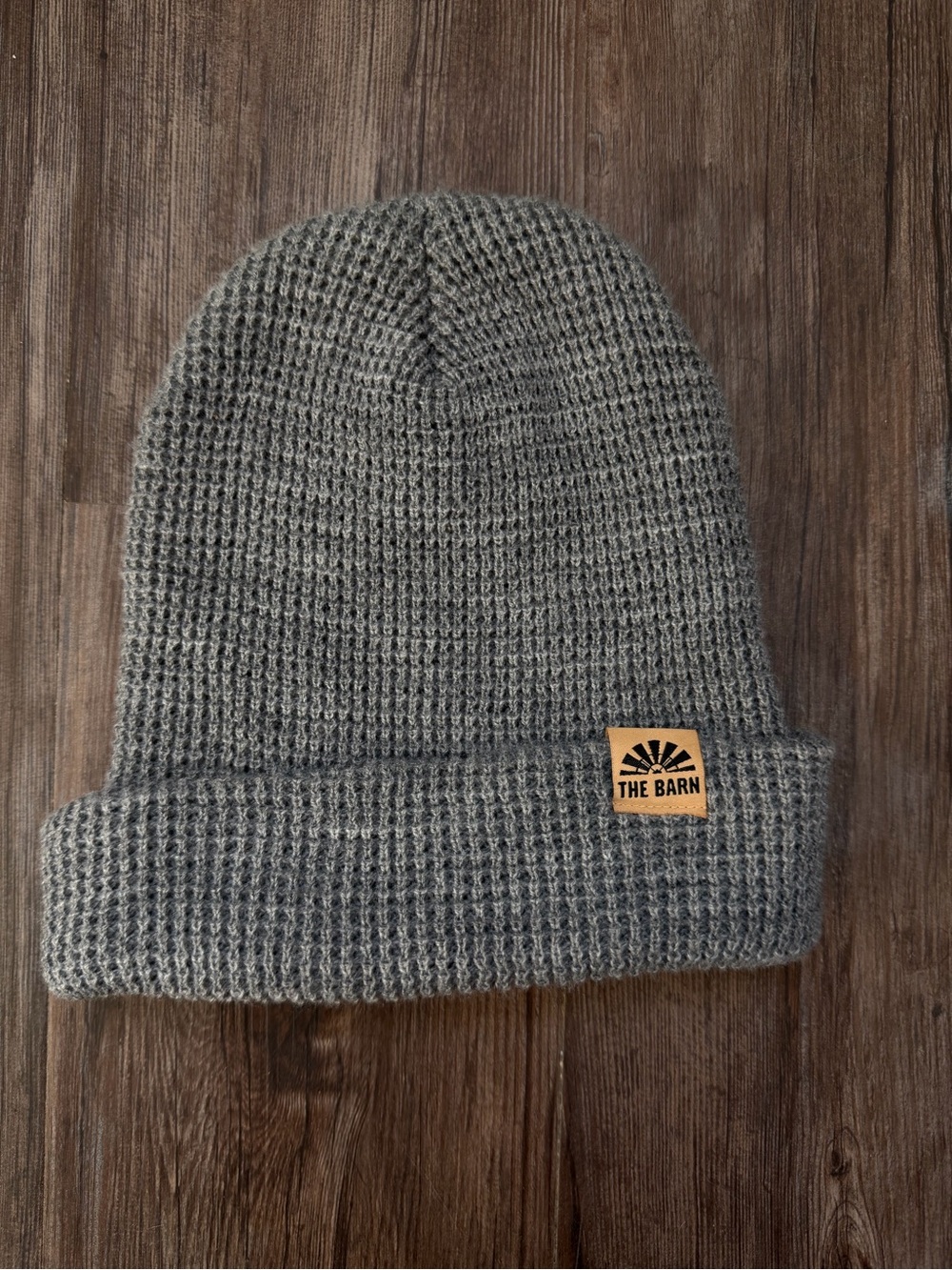 The Barb Gray Waffle Knit Beanie - Men's Winter Hat